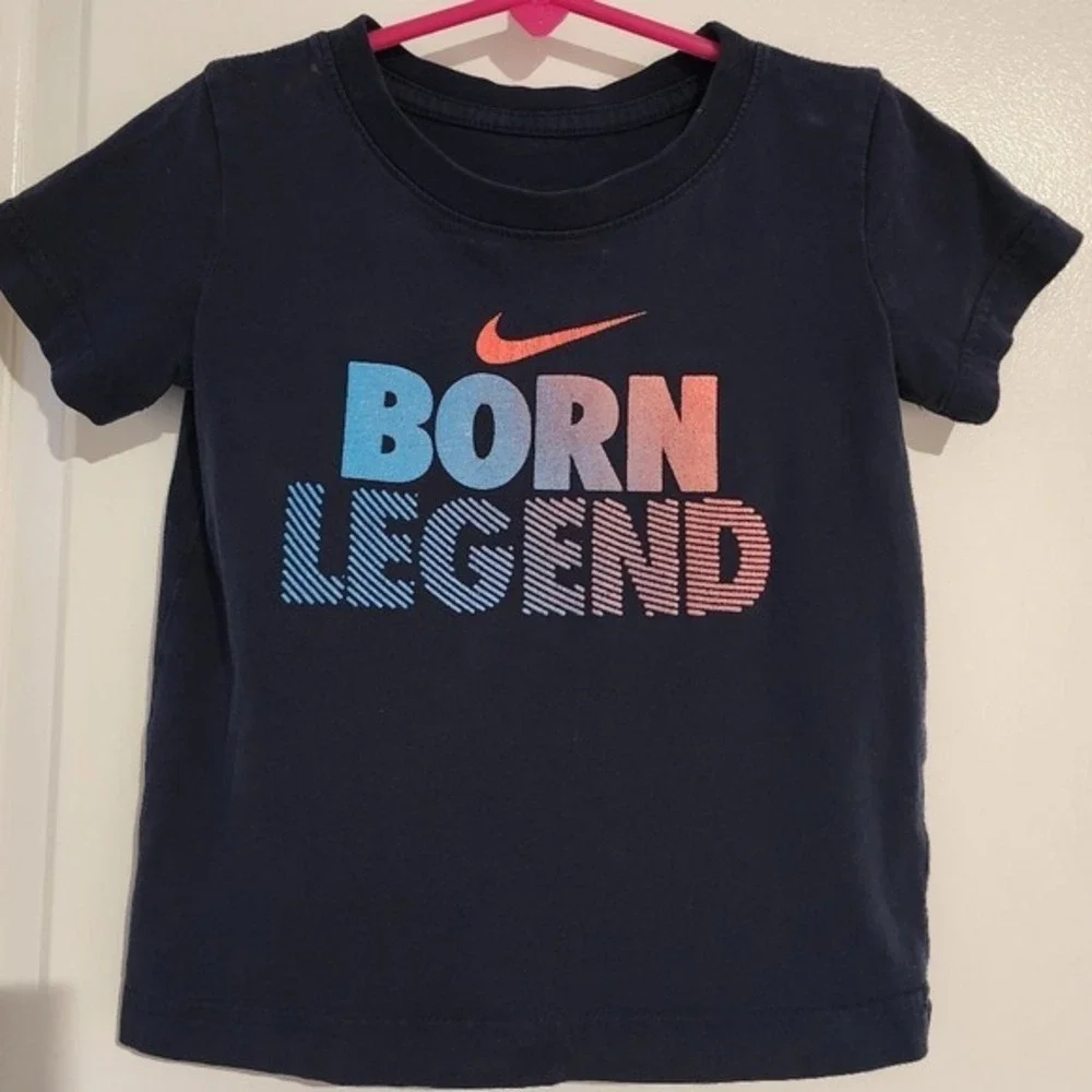 Nike Kids 2T Navy Blue Born Legend Graphic‎ Short Sleeve T-Shirt Toddler Summer